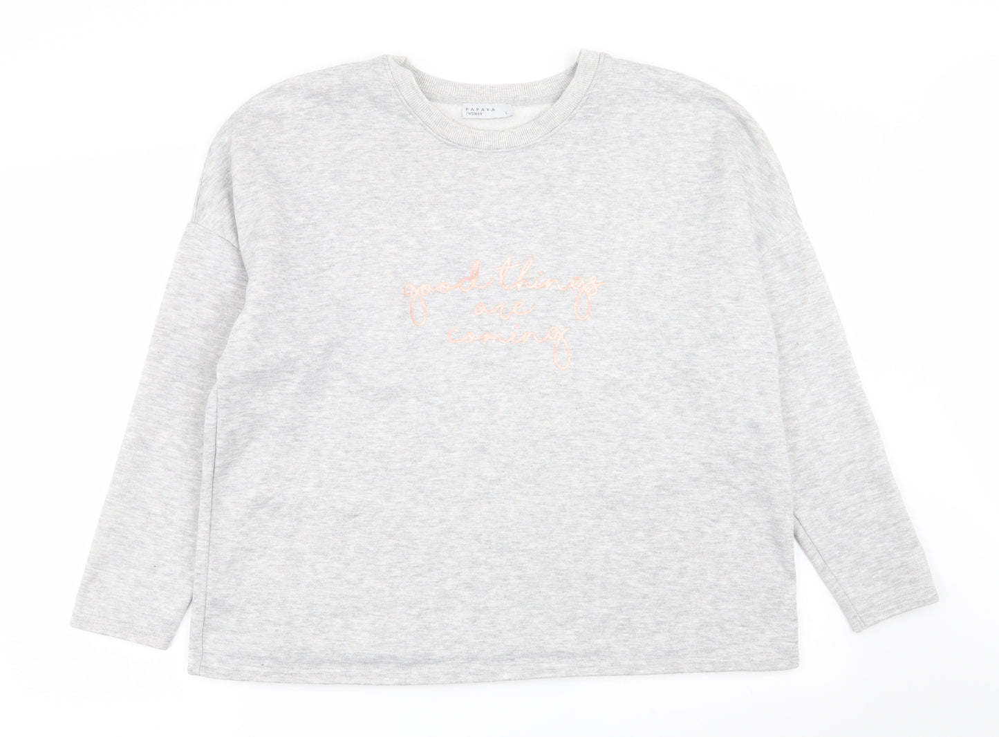 Papaya Womens Grey   Pullover Jumper Size L