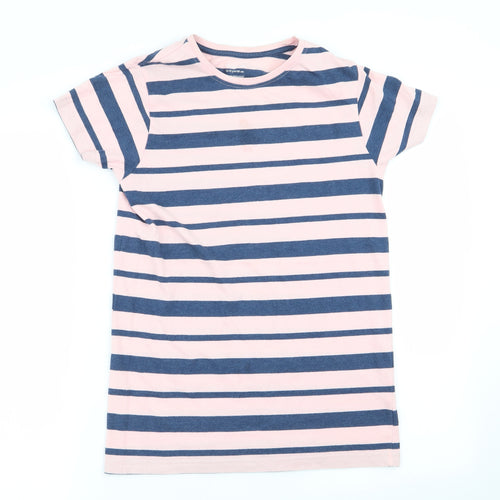 Primark Girls Multicoloured Striped  Basic T-Shirt Size 12-13 Years