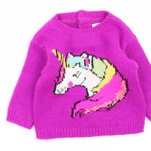 NEXT Girls Purple   Pullover Jumper Size 3-6 Months