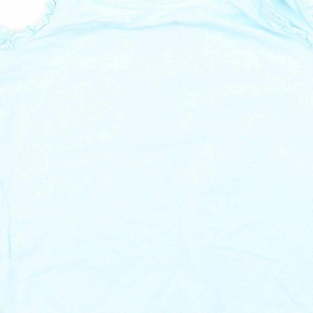 Matalan Girls Blue Solid  Top Pyjama Top Size 6 Years