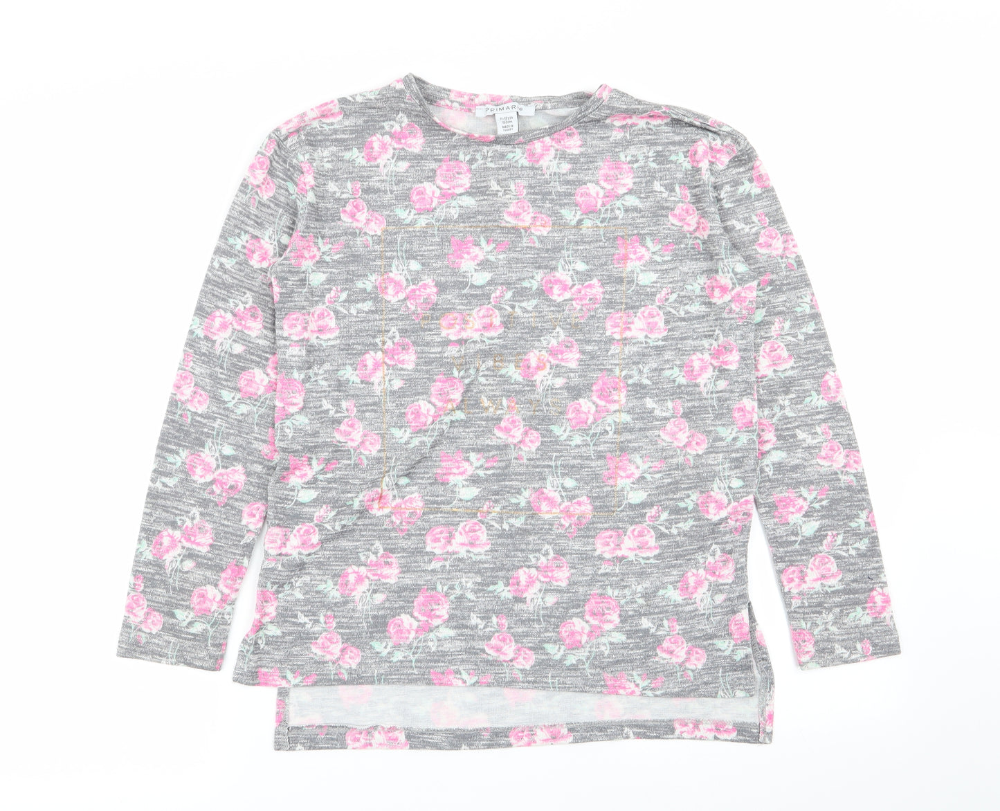 Primark Girls Multicoloured Floral  Basic T-Shirt Size 11-12 Years