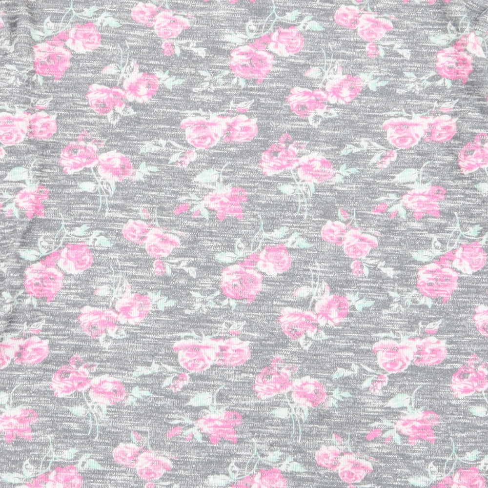 Primark Girls Multicoloured Floral  Basic T-Shirt Size 11-12 Years