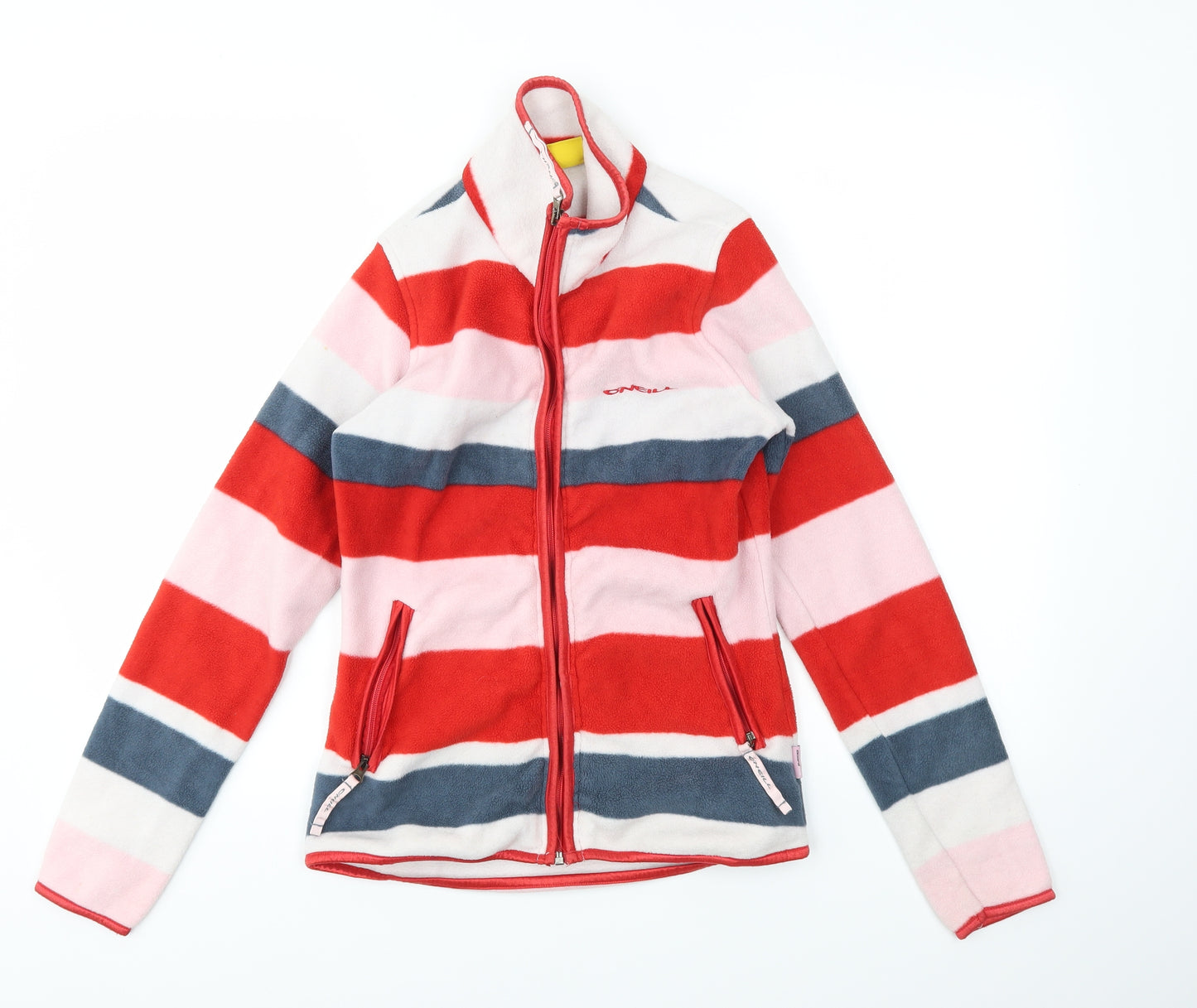 ONEILL Girls Multicoloured Striped  Full Zip Jumper Size L