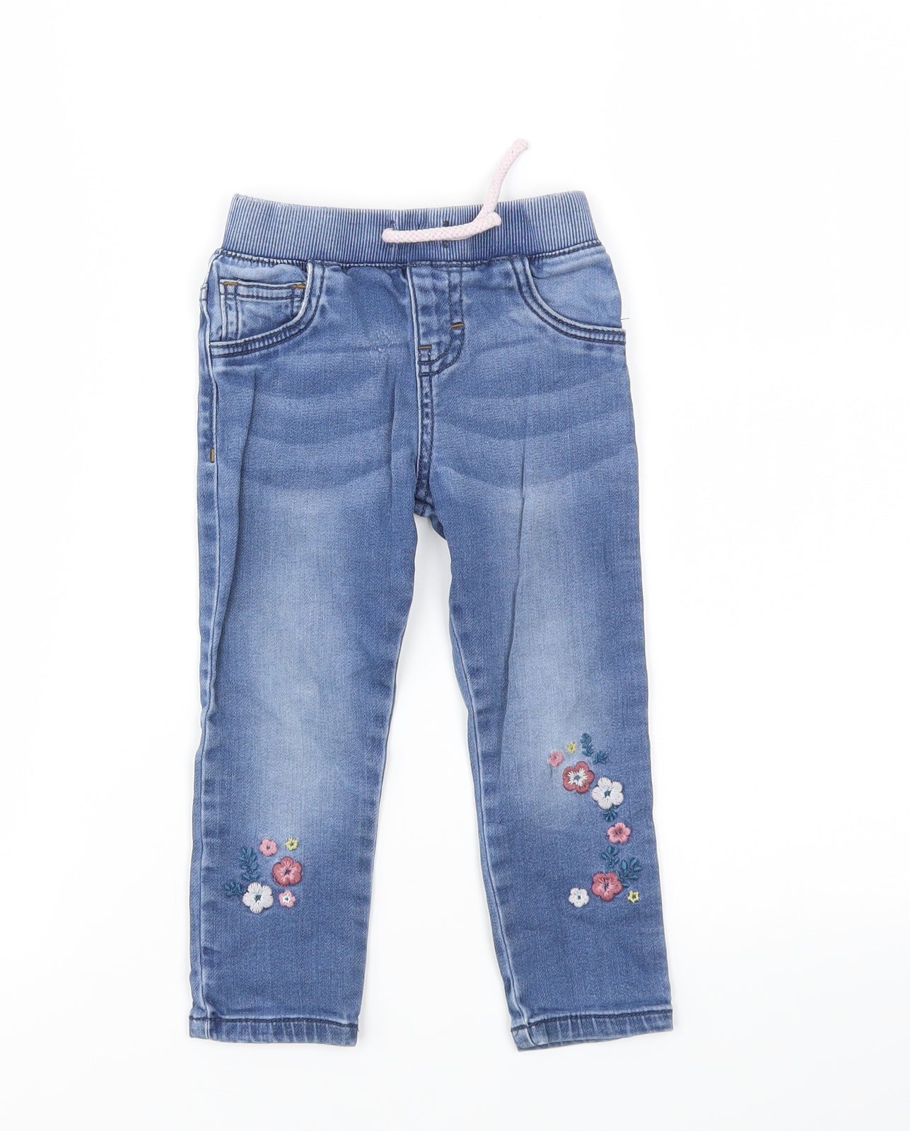 FRED &FLO Girls Blue   Capri Jeans Size 12-18 Months