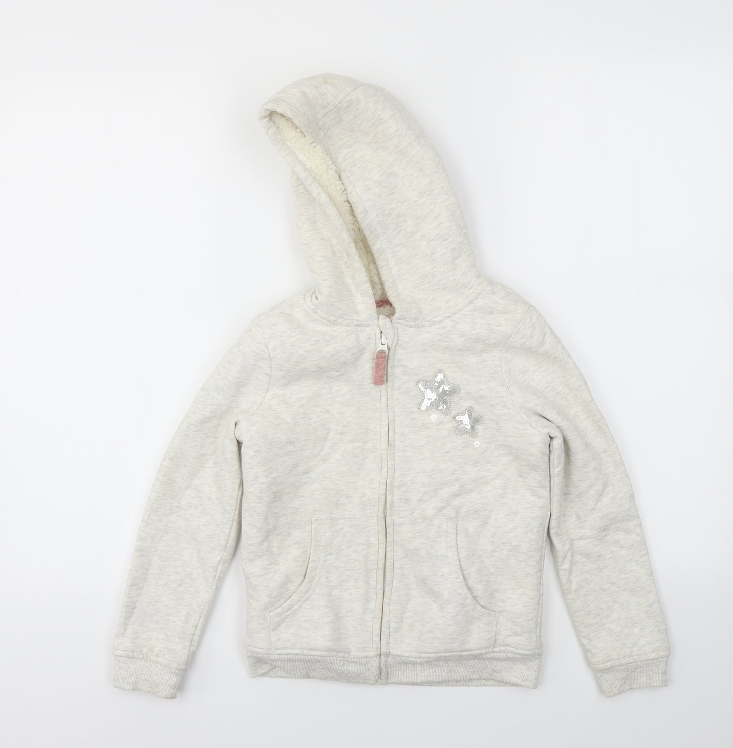 Nutmeg Girls Ivory   Full Zip Jumper Size 7-8 Years