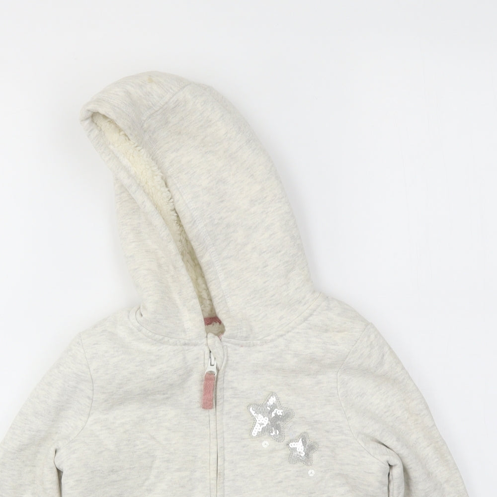 Nutmeg Girls Ivory   Full Zip Jumper Size 7-8 Years
