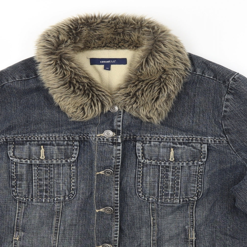 Casual Club Womens Blue   Jacket Coat Size 20