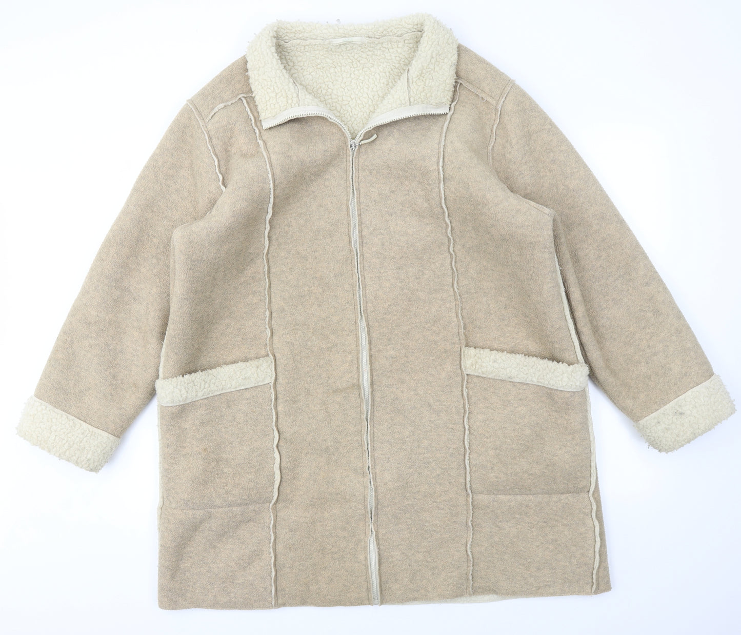M&S Womens Beige   Jacket Coat Size 18