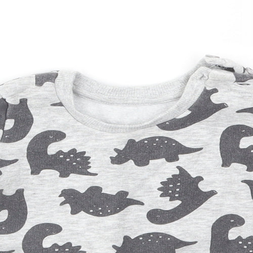 Matalan Boys Grey Animal Print  Pullover Jumper Size 0-3 Months