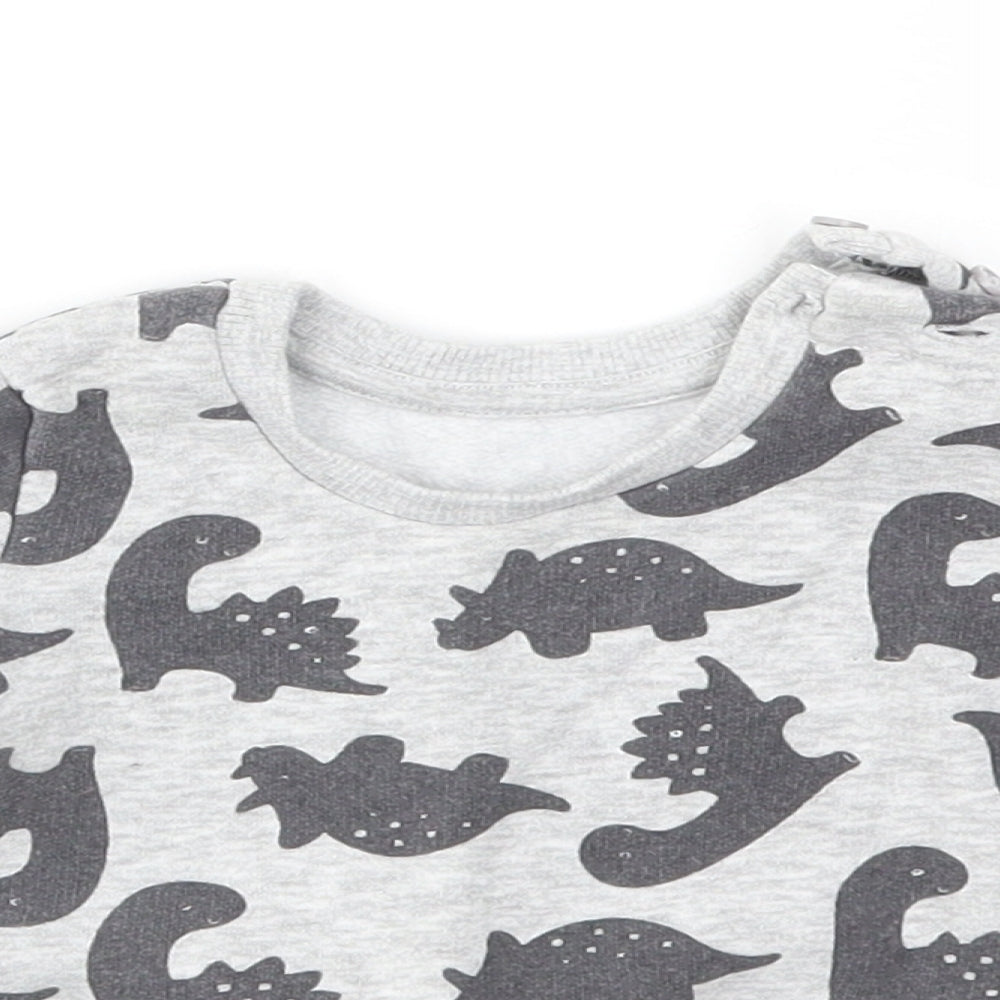 Matalan Boys Grey Animal Print  Pullover Jumper Size 0-3 Months