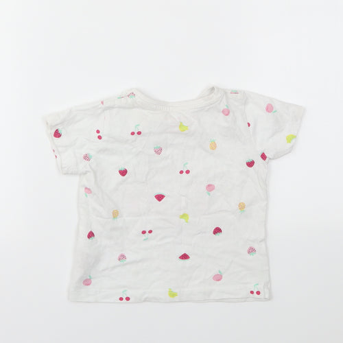 Primark Girls Multicoloured Geometric  Basic T-Shirt Size 12-18 Months