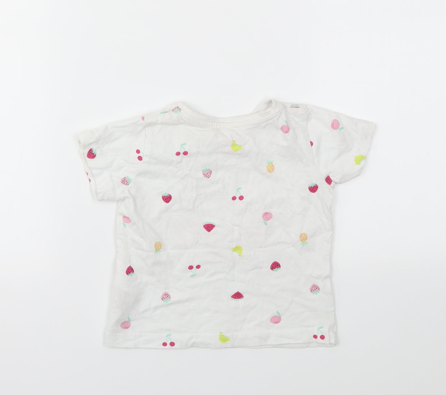 Primark Girls Multicoloured Geometric  Basic T-Shirt Size 12-18 Months