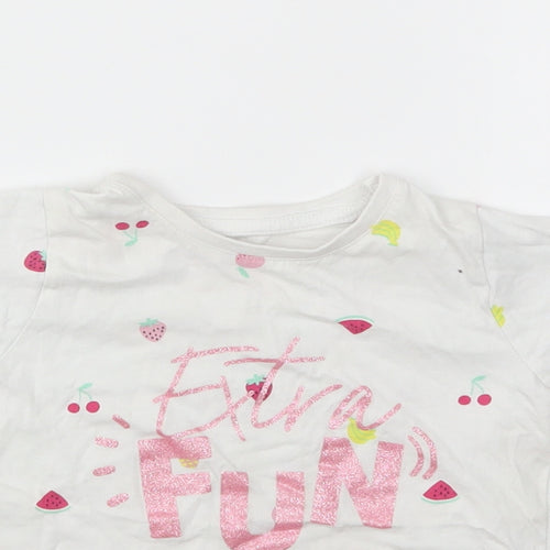 Primark Girls Multicoloured Geometric  Basic T-Shirt Size 12-18 Months