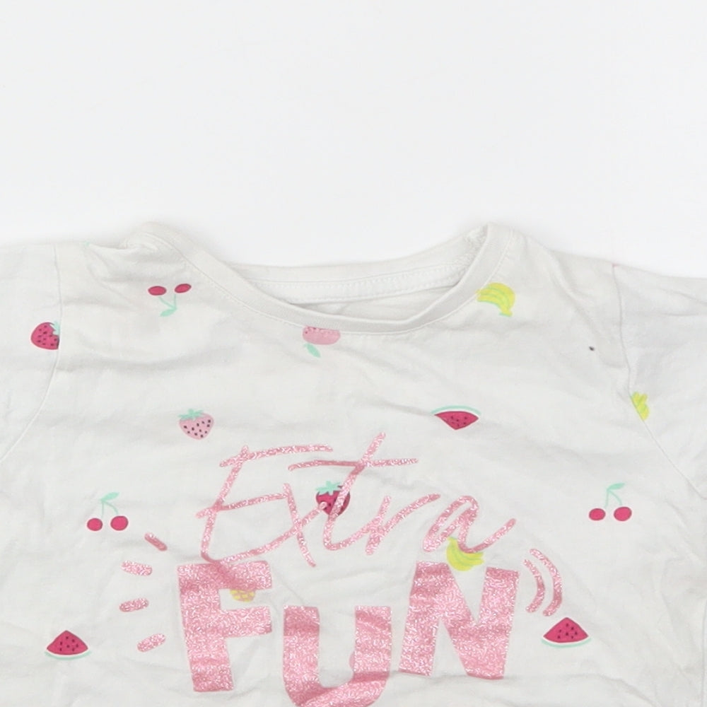 Primark Girls Multicoloured Geometric  Basic T-Shirt Size 12-18 Months