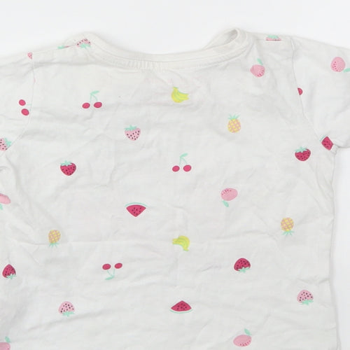 Primark Girls Multicoloured Geometric  Basic T-Shirt Size 12-18 Months