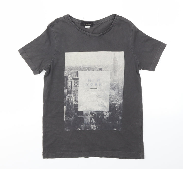 River Island Boys Grey   Basic T-Shirt Size 9-10 Years