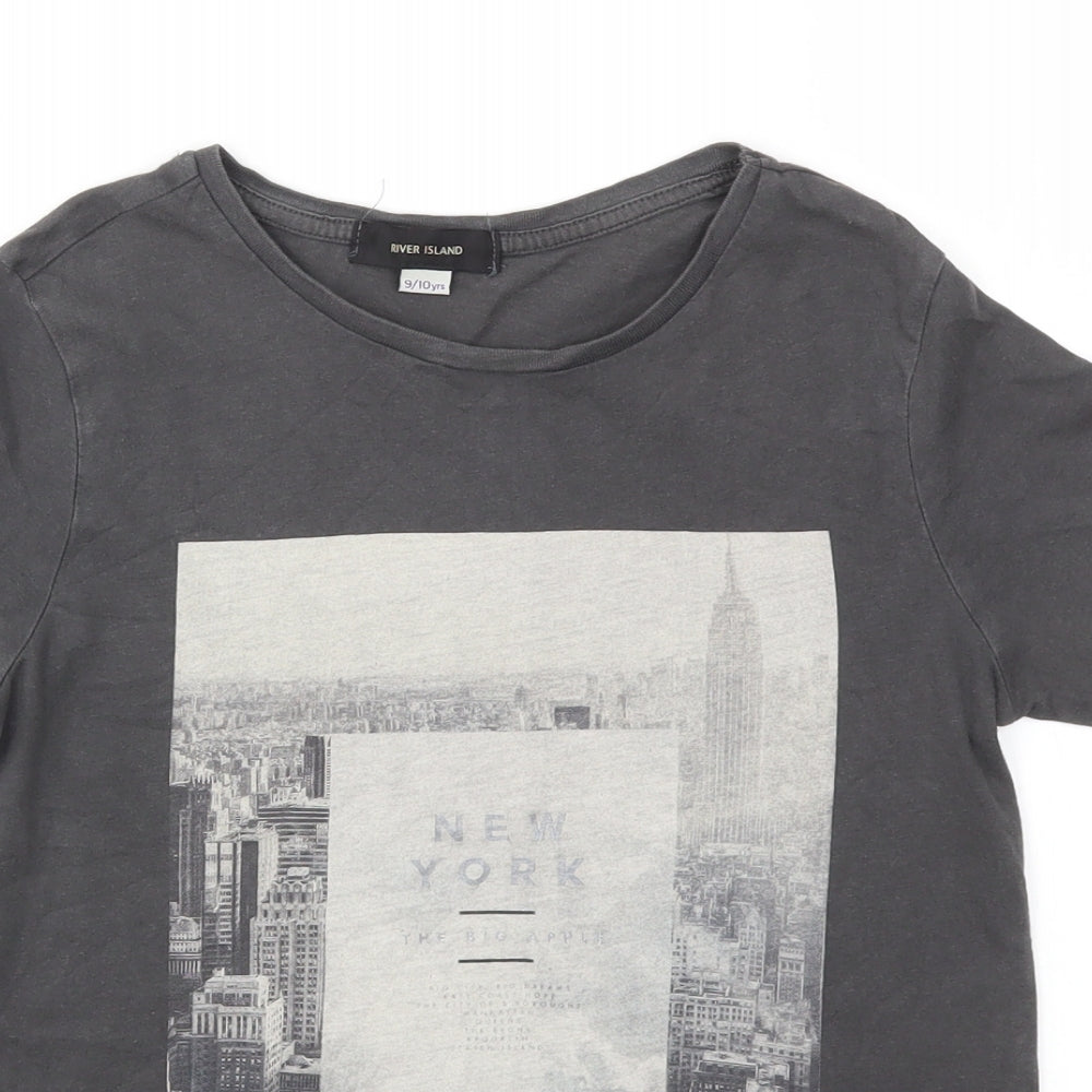 River Island Boys Grey   Basic T-Shirt Size 9-10 Years