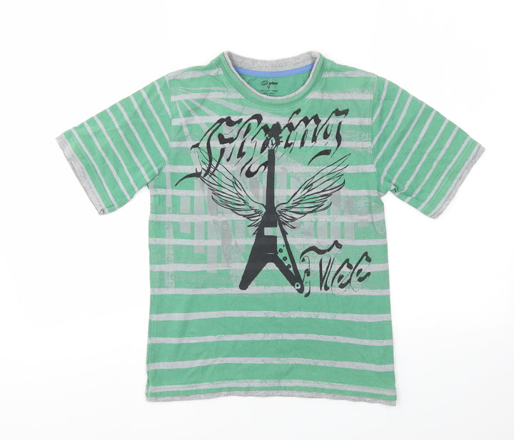 Urban Boys Multicoloured Striped  Basic T-Shirt Size 9 Years