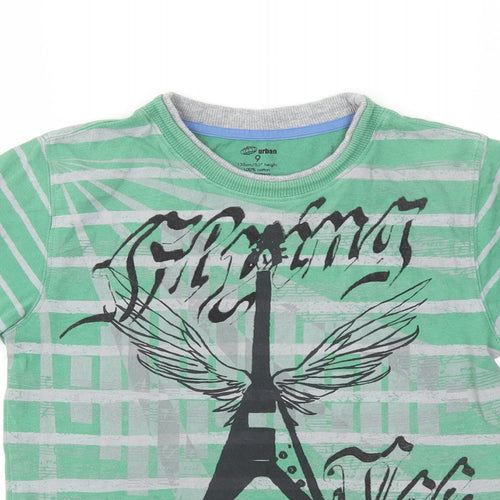 Urban Boys Multicoloured Striped  Basic T-Shirt Size 9 Years
