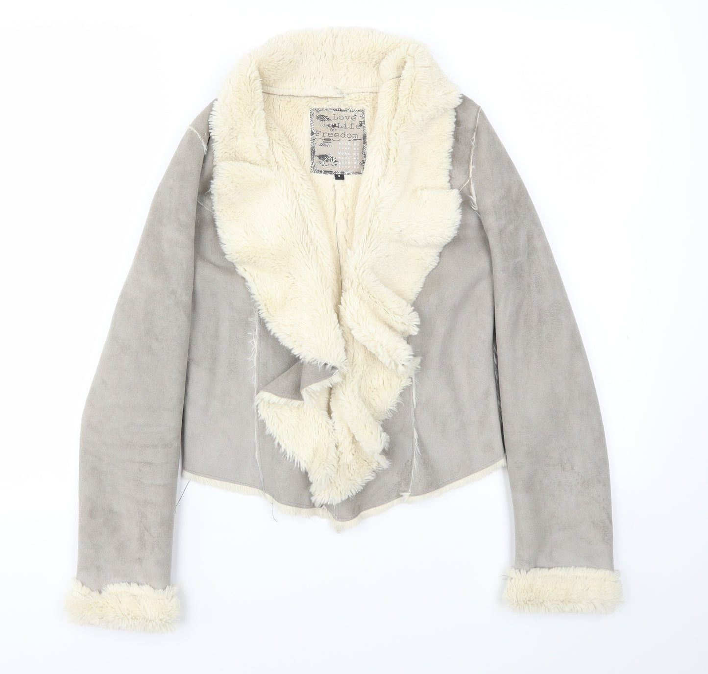 New Look Womens Grey   Jacket Coat Size 8