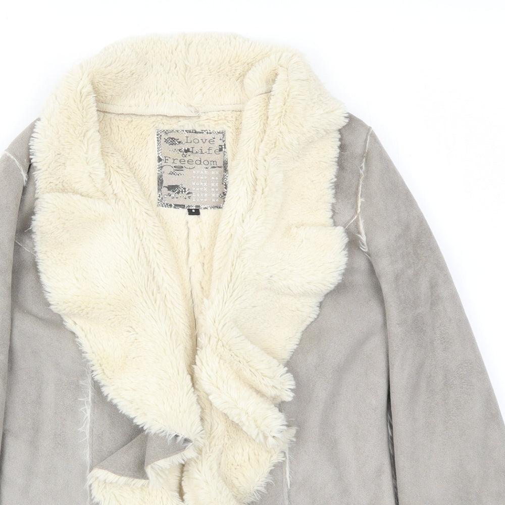 New Look Womens Grey   Jacket Coat Size 8