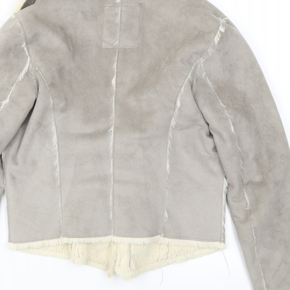 New Look Womens Grey   Jacket Coat Size 8