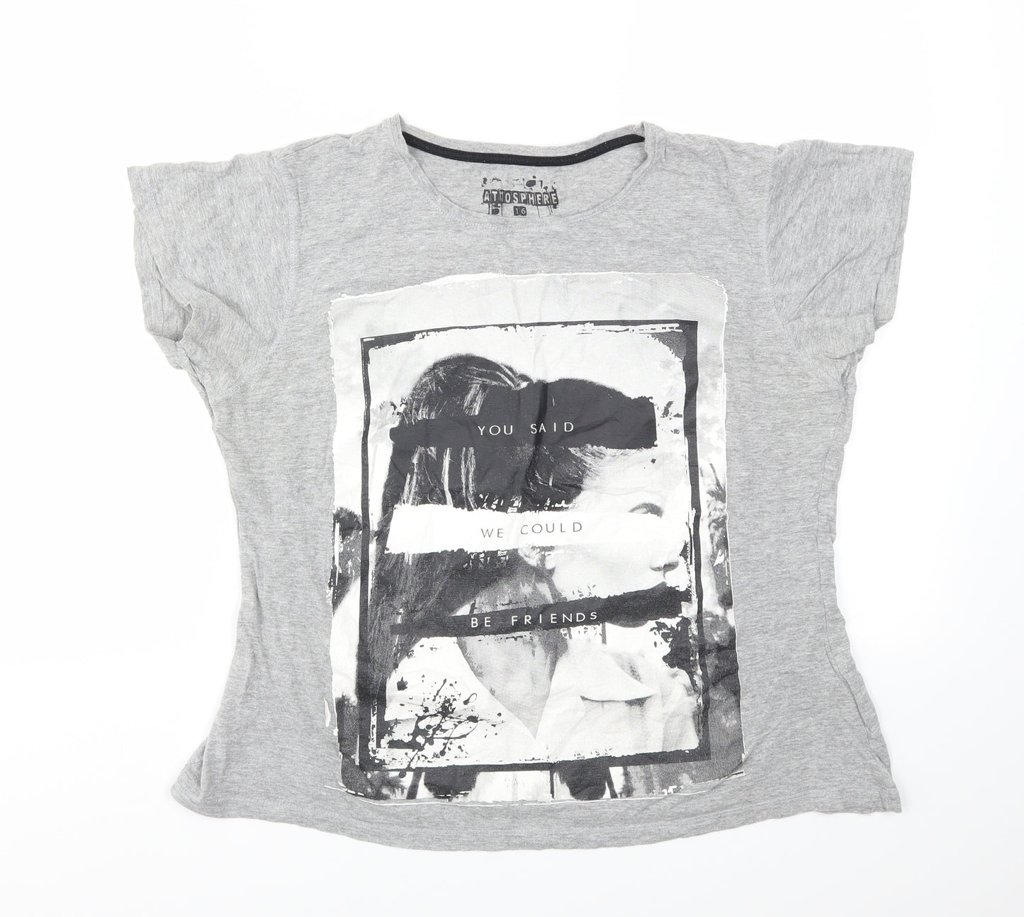 Primark Womens Grey   Basic T-Shirt Size 16