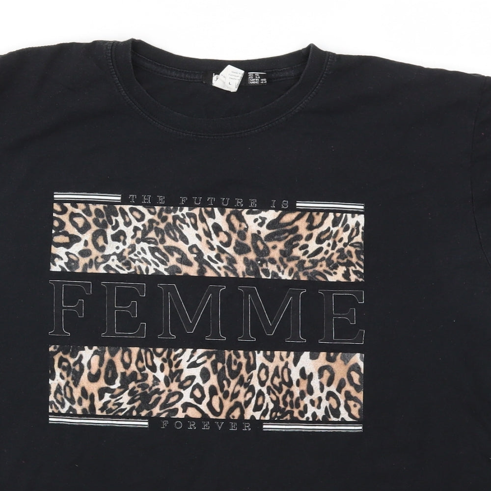 Boohoo Womens Black   Basic T-Shirt Size 18