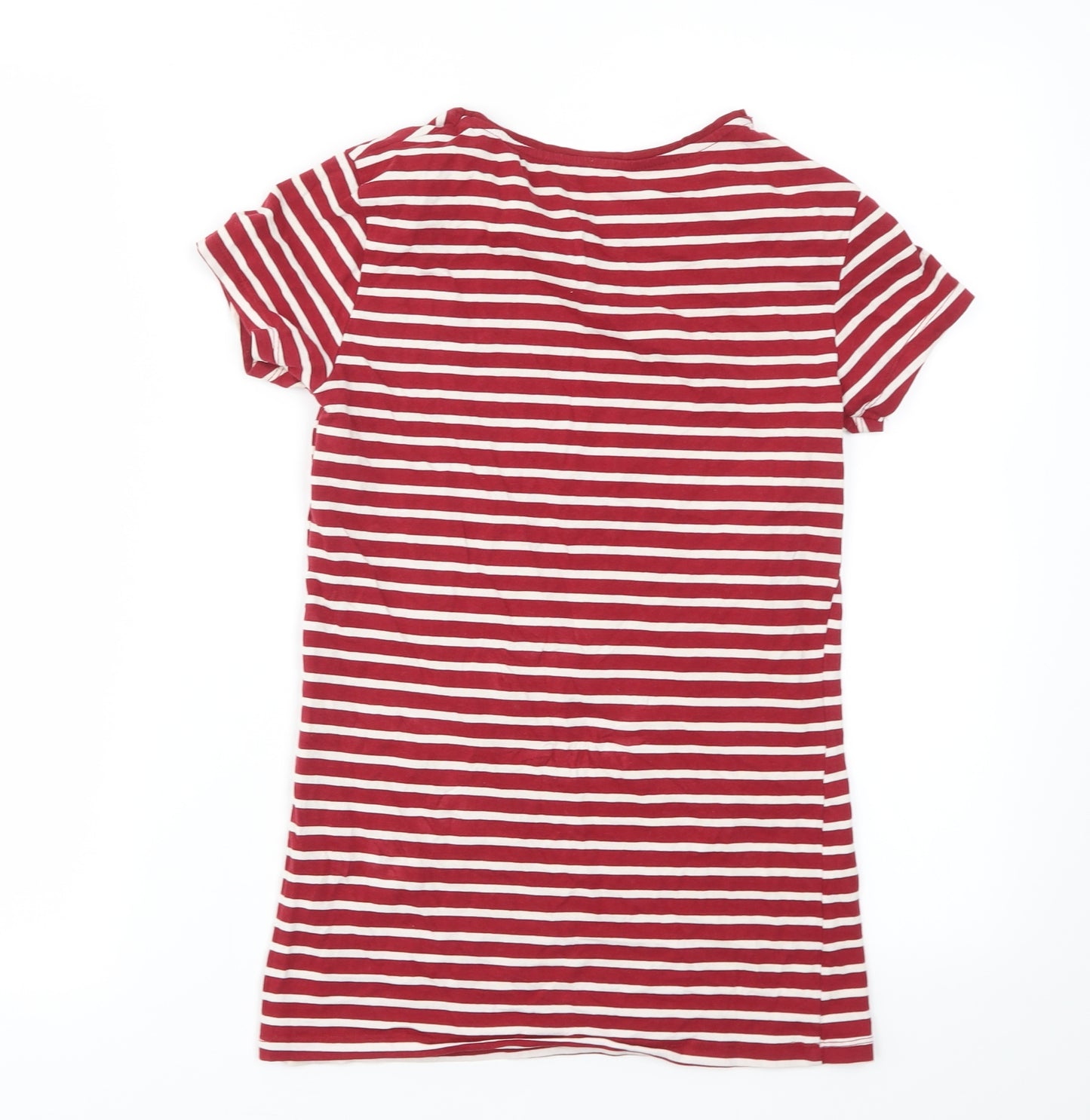 Primark Womens Multicoloured Striped  Basic T-Shirt Size 8