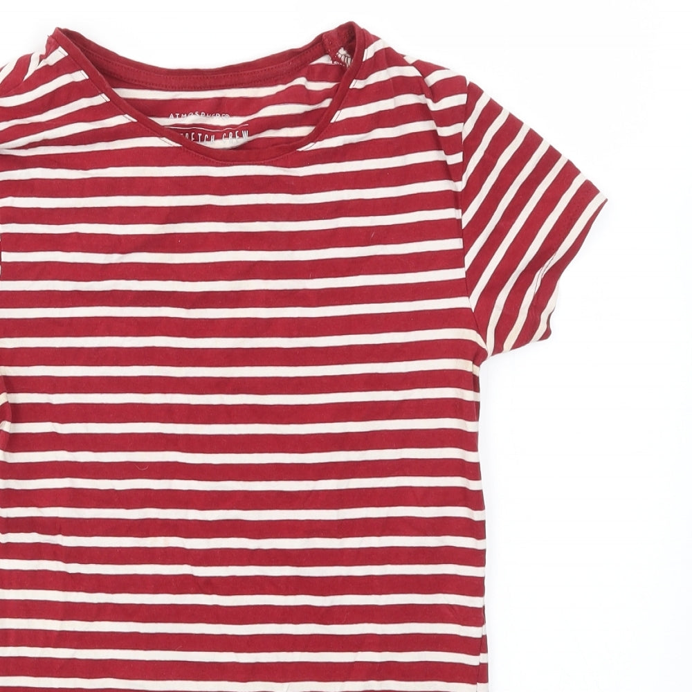 Primark Womens Multicoloured Striped  Basic T-Shirt Size 8