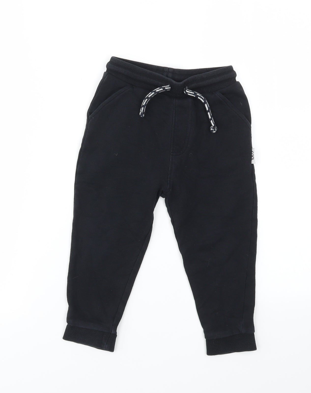 George Boys Black   Jogger Trousers Size 2-3 Years