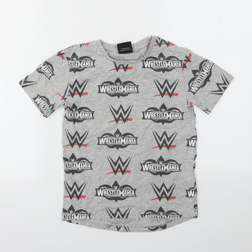 NEXT Boys Grey Geometric  Basic T-Shirt Size 6 Years