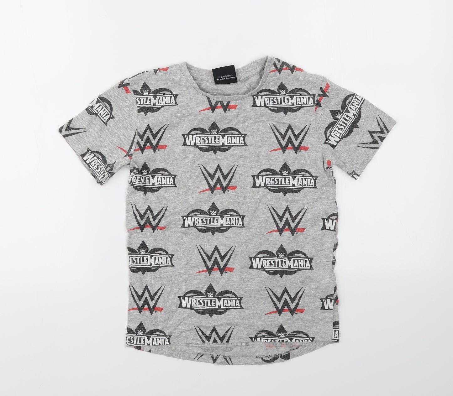 NEXT Boys Grey Geometric  Basic T-Shirt Size 6 Years