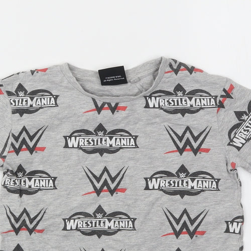 NEXT Boys Grey Geometric  Basic T-Shirt Size 6 Years