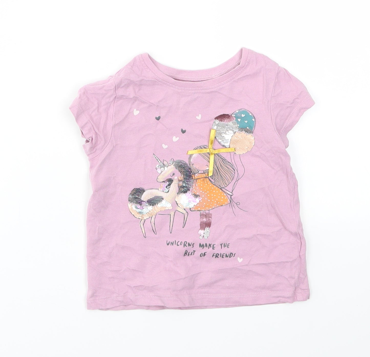 NEXT Girls Purple   Basic T-Shirt Size 12-18 Months