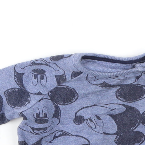 George Boys Blue Animal Print  Pullover Jumper Size 3-6 Months