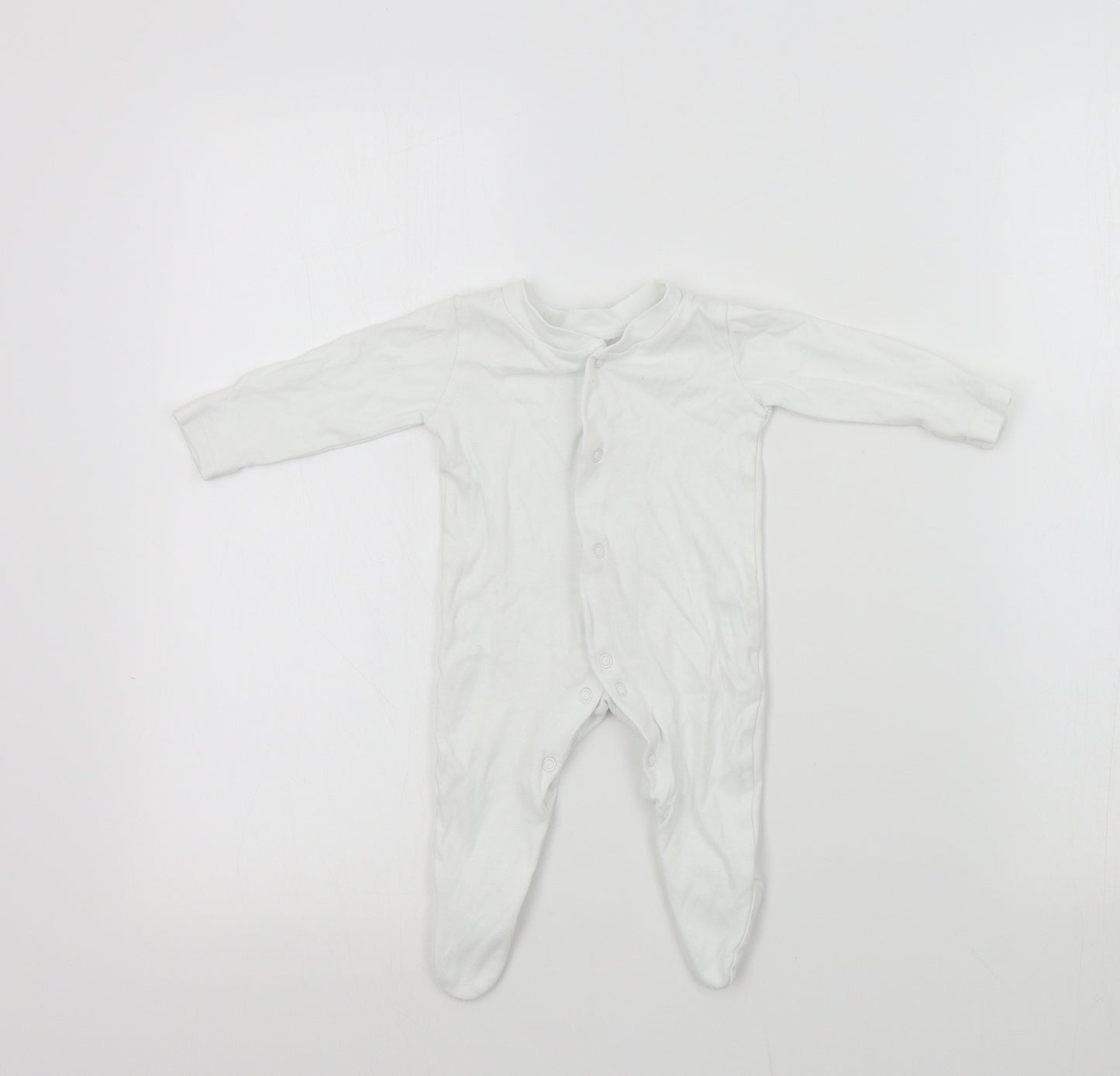 George Baby White Colourblock  Babygrow One-Piece Size 0-3 Months