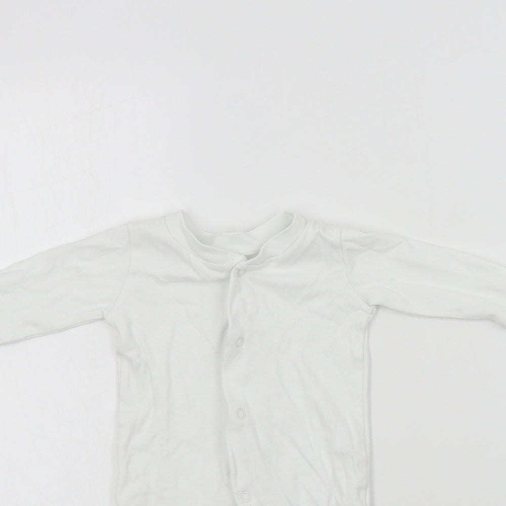 George Baby White Colourblock  Babygrow One-Piece Size 0-3 Months