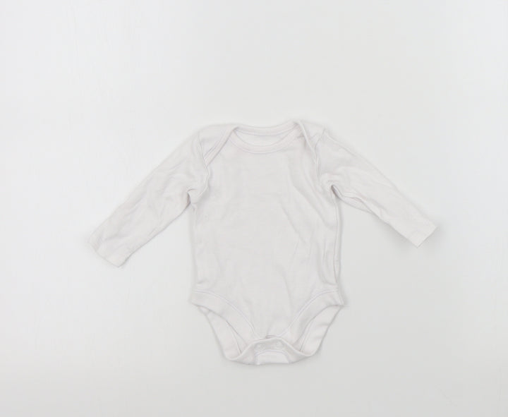 Nutmeg Baby White Colourblock  Babygrow One-Piece Size 0-3 Months