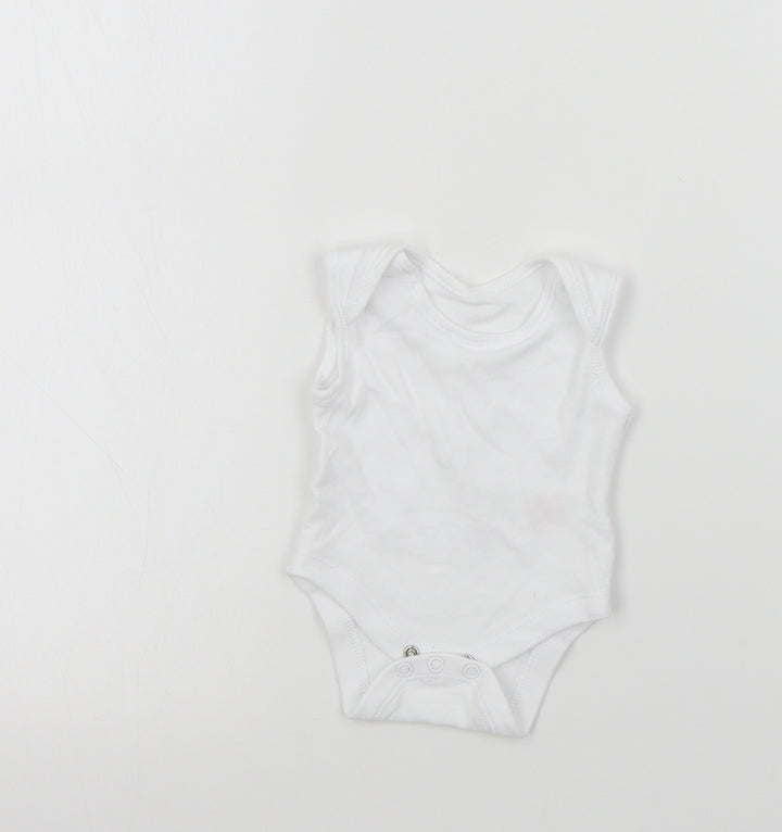 Primark Baby White Colourblock Babygrow One-Piece Size Newborn
