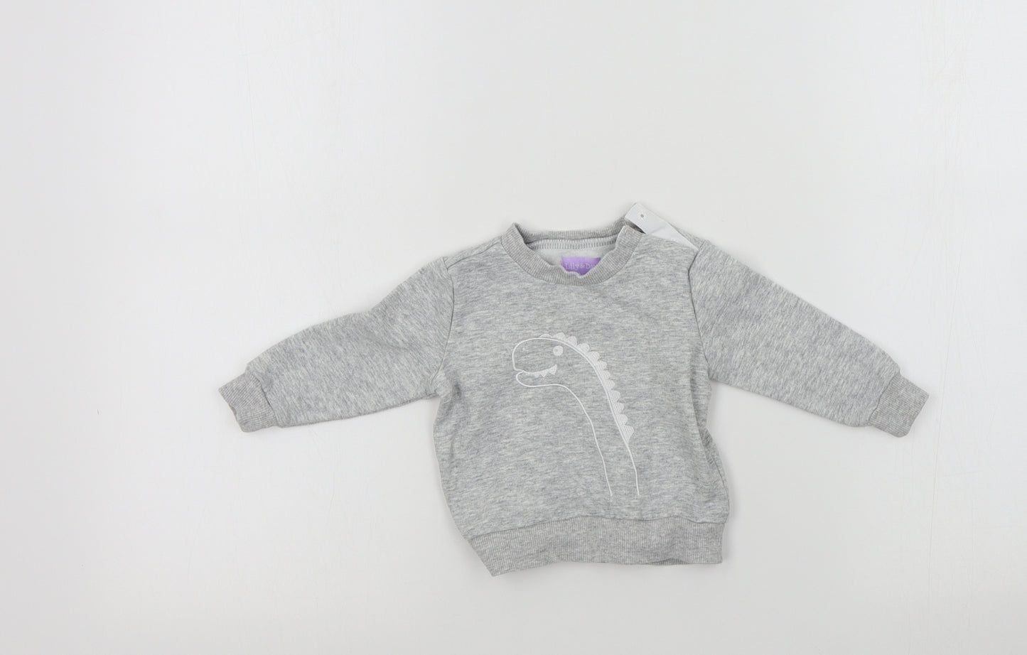 lily&dan Baby Grey Colourblock  Pullover Jumper Size 3-6 Months