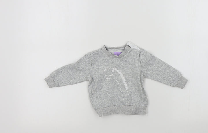 lily&dan Baby Grey Colourblock Pullover Jumper Size 3-6 Months