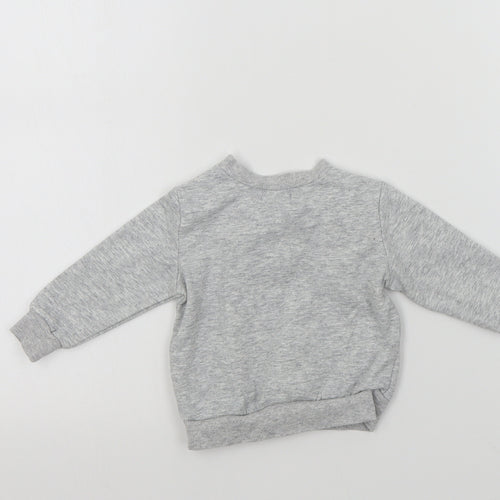 lily&dan Baby Grey Colourblock  Pullover Jumper Size 3-6 Months
