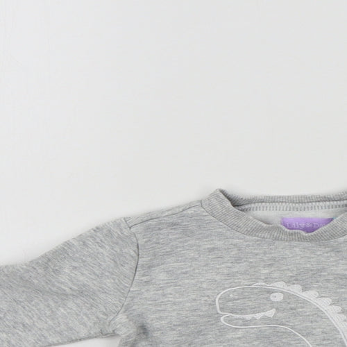 lily&dan Baby Grey Colourblock  Pullover Jumper Size 3-6 Months