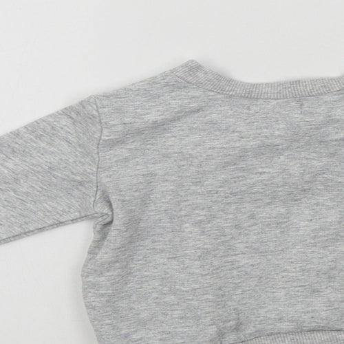 lily&dan Baby Grey Colourblock  Pullover Jumper Size 3-6 Months