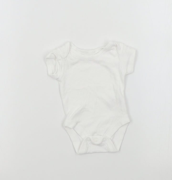 M&S Baby White Colourblock  Babygrow One-Piece Size Newborn