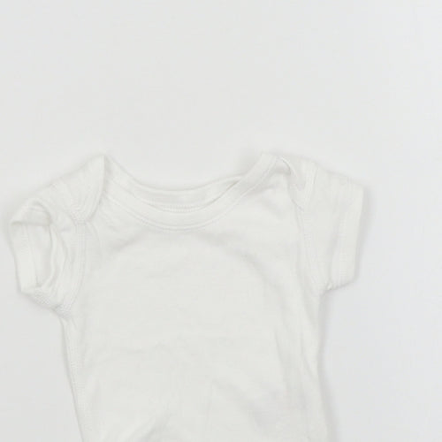 M&S Baby White Colourblock  Babygrow One-Piece Size Newborn