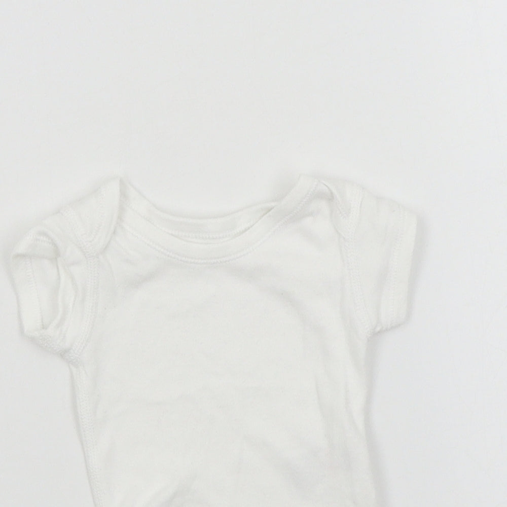 M&S Baby White Colourblock  Babygrow One-Piece Size Newborn