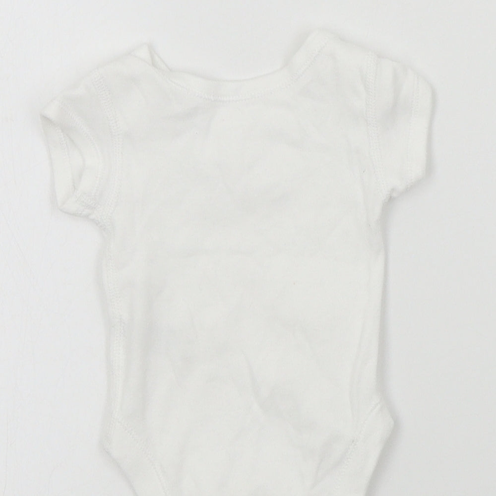 M&S Baby White Colourblock  Babygrow One-Piece Size Newborn