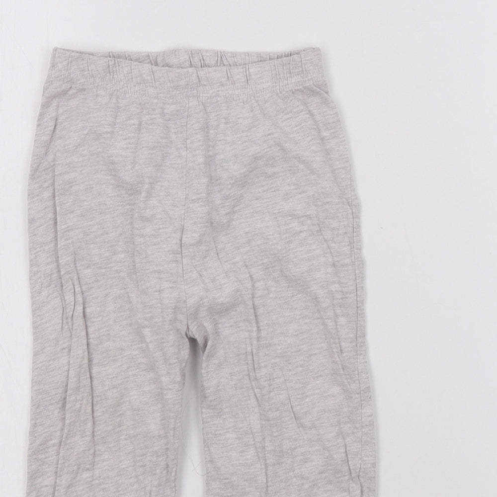 Primark Girls Grey Colourblock  Top Pyjama Pants Size 2-3 Years